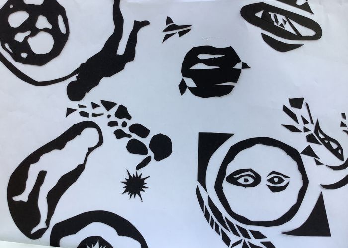 Kunstprojekt Scherenschnitt