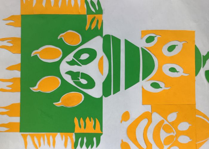 Kunstprojekt Scherenschnitt